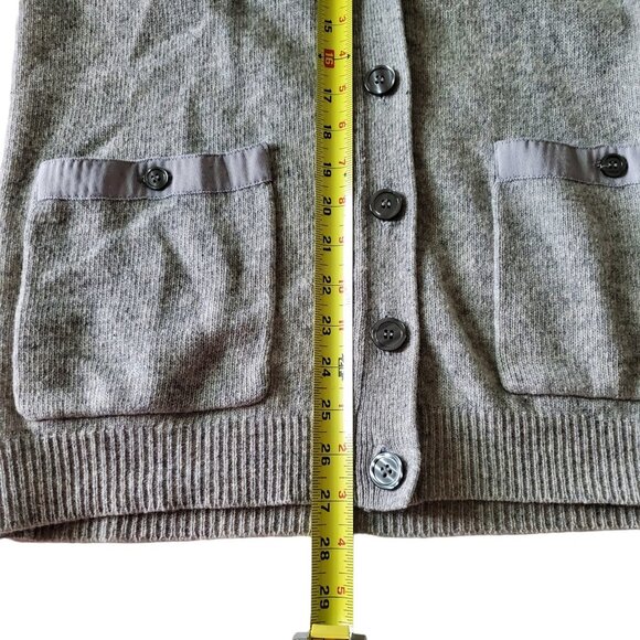 Liz Sport Lambs Wool Blend Grandpa Core Cardigan with Pockets - Picture 13 of 15